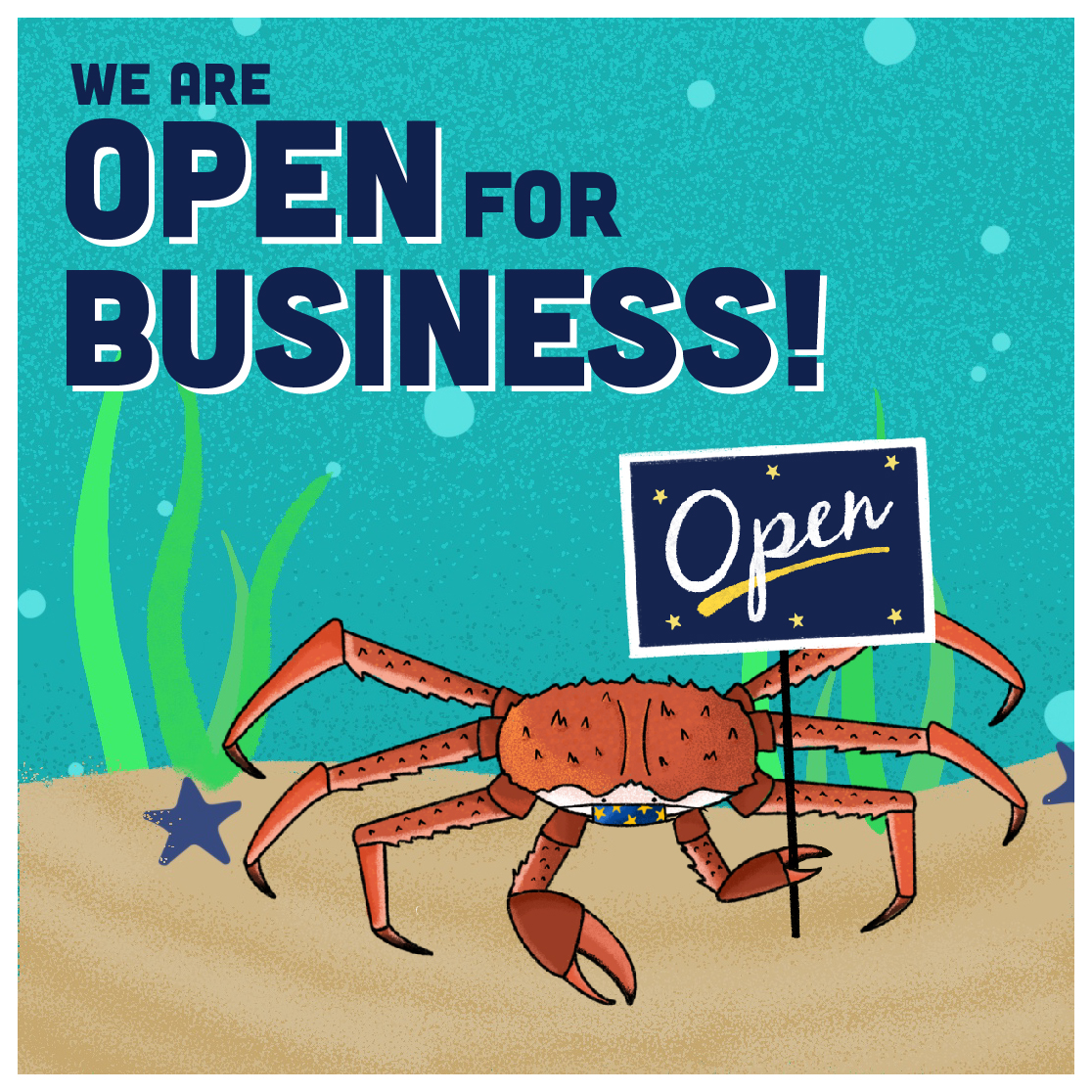 We are open for business!